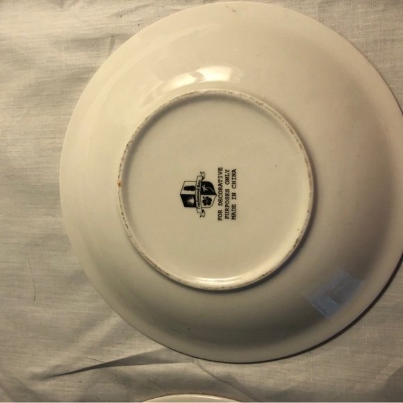 Pair of Tradewind Bay Decorative 8 1/4” Plates Palm Trees  Brown Woven Border - Picture 7 of 9